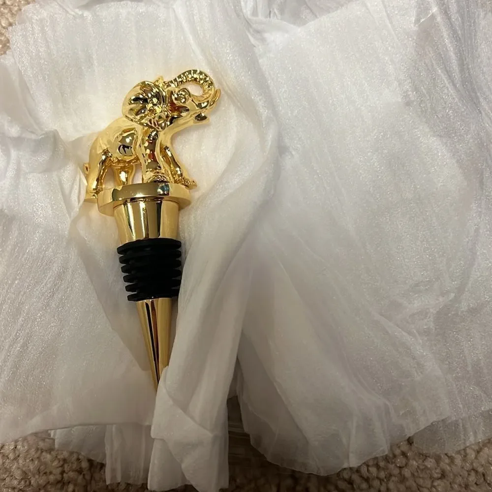 Lilly Pulitzer Gold Elephant Bottle Stopper New